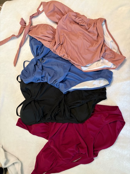 Cupshe Other - Assorted One-Piece Cupshe Swimsuits in Blush, Periwinkle, Black & Berry